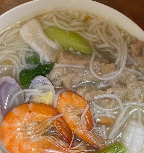 虾仁米粉的制作方法（家庭美食，小清新的味道）
