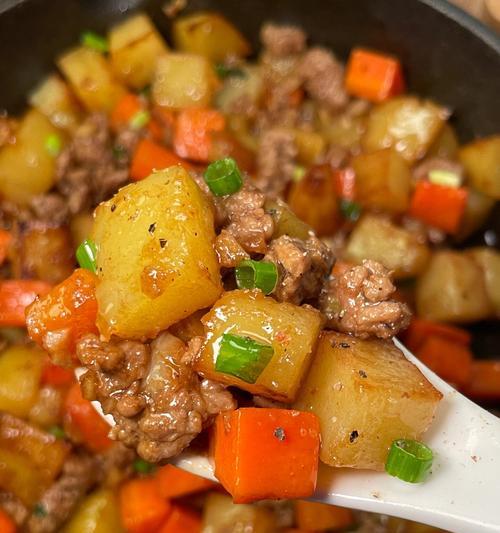 美味土豆胡萝卜肉闷饭的做法（传统美食重现，让口感更香浓）