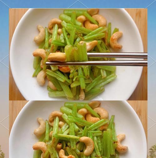 腰果炒芹菜的做法（简单易学，营养丰富）